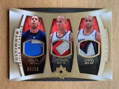 Vince Carter Jefferson Harris 2007-08 UD Ultimate Collection Triple Patch /10 - Image 1 of 2