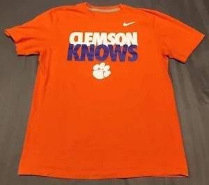 Nike Regular Fit T-shirt Men's L Orange CLEMSON KNOWS - Picture 1 of 9