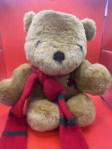 Vintage 1986 Plüsch Teddybär mit Schal - Bild 1 von 6