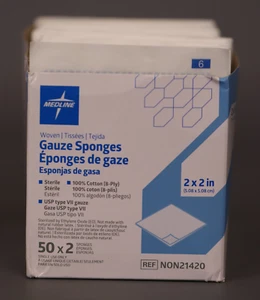 Medline Gauze Sponge Sterile , 50 Count Ref NON21420H - Picture 1 of 2