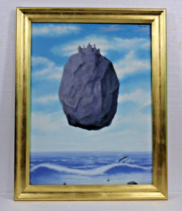 AMAZING RENE MAGRITTE OIL ON CANVAS 1954 WITH FRAME IN GOLDEN LEAF VERY NICE G.C