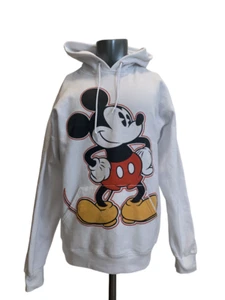 Disney Parks Unisex Size M White Mickey Mouse Graphic Print Pullover Hoodie - Picture 1 of 10