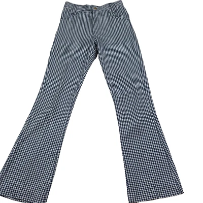Farah Ankle Pants Womens 12 White Navy Houndstooth Slim Fit Straight Leg Pockets - Image 1 of 4