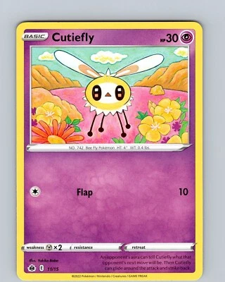 Pokemon TCG Cutiefly 2022 Mcdonalds Promos 11/15 Regular Promo Card NM - Image 1 of 2