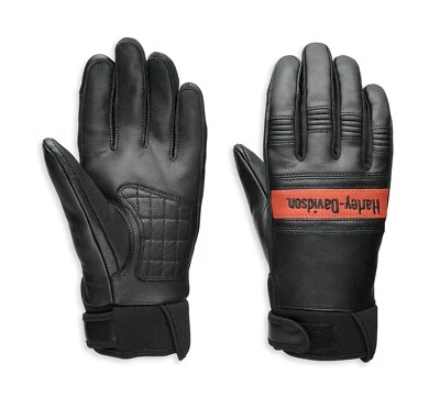 Harley-Davidson Women's Leather Motorcycle Gloves, Ovation , Black - 97141-23VW - Image 1 of 3