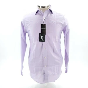 Camisa ajustada Lauren Ralph Lauren para hombre púrpura manga larga abotonada talla 14 1/2 32/33 - Imagen 1 de 12