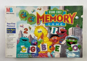 Juego de memoria vintage SESAME STREET COMPLETO - 1991 juego a juego Milton Bradley - Imagen 1 de 11