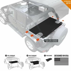 Cubierta de maletero trasero protector de carga de seguridad negro 1 pieza para Jeep Wrangler JK 2007-2018 - Imagen 1 de 9