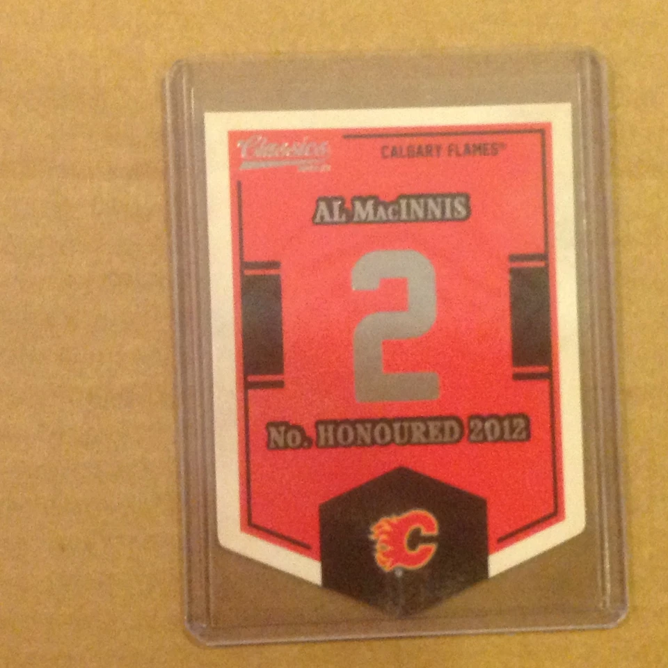 2012/13 Classics Signatures AL MacINNIS #EN20 FLAMES - Banner Numbers - Image 1 of 1