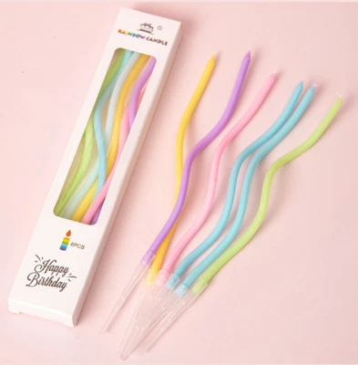 Свечи на день рождения спиральные свечи для торта золотые свечи для торта кекса 6 шт. - Изображение 1 из 4