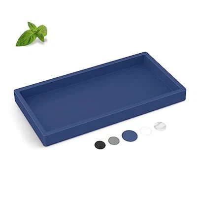 Bandeja de mostrador de baño, EG-SIPRO alta calidad S-7,8 * 3,9 pulgadas azul zafiro Foto 1 de 4