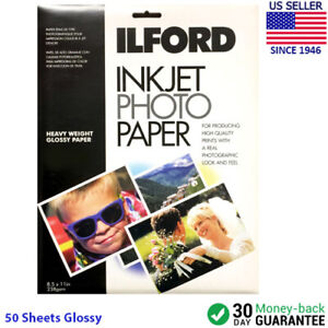 Inkjet Photo Paper Ilford Professional 8.5x11" Glossy 50 Sheets (1922295)