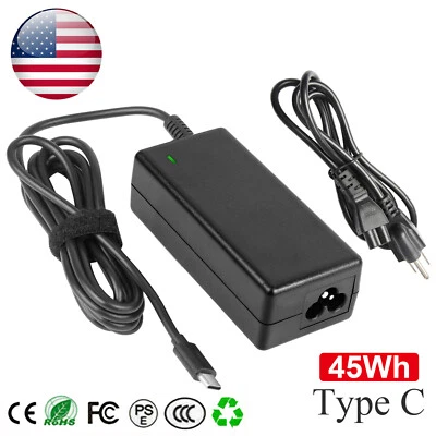 45W USB C Type C for Acer Chromebook Lenovo/HP/Asus/Samsung Power Laptop Charger - Image 1 of 4