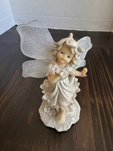 FIGURA DE HADA/ÁNGEL DE RESINA DE COLECCIÓN NIÑA PEQUEÑA SOPLANDO UN BESO ~ - Imagen 1 de 8