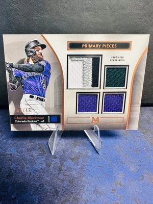 Colección Museo Topps 2024 reliquia cuádruple Charlie Blackmon #SPPQ-CBL 43/49 Rockies Foto 1 de 2