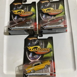 Lotto 3 Classici Personalizzati 2006 1:50 Hot Wheels 57 Chevy Bel Air Nuovi - Foto 1 di 4