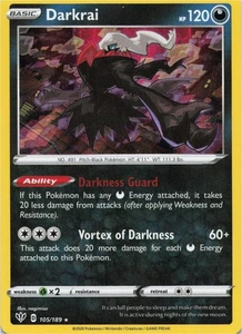 Pokemon - Darkrai #105/189 - SWSH03: Darkness Ablaze Holo - Picture 1 of 2