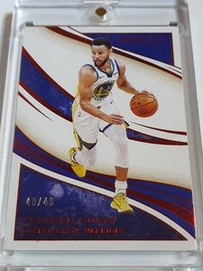 2019 Panini Immaculate Collection Stephen Curry #3 RED /49 Foil Edition - Rare - Picture 1 of 3