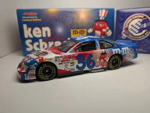 2000 Action Ken Schrader #36 M&M's 1/24 Diecast Coin Bank Car - Picture 1 of 6
