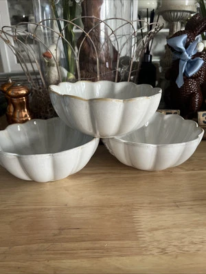 Magnolia Home Cream Scallop Cereal Bowls - Image 1 of 3
