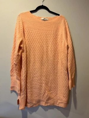 Suéter túnica suéter Ann Taylor Loft talla grande 20 22 naranja Sherbet melocotón  Foto 1 de 3