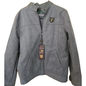 Mens A Collezioni Suede with  Leather Collar Jacket Size M New With Tags - Picture 1 of 10