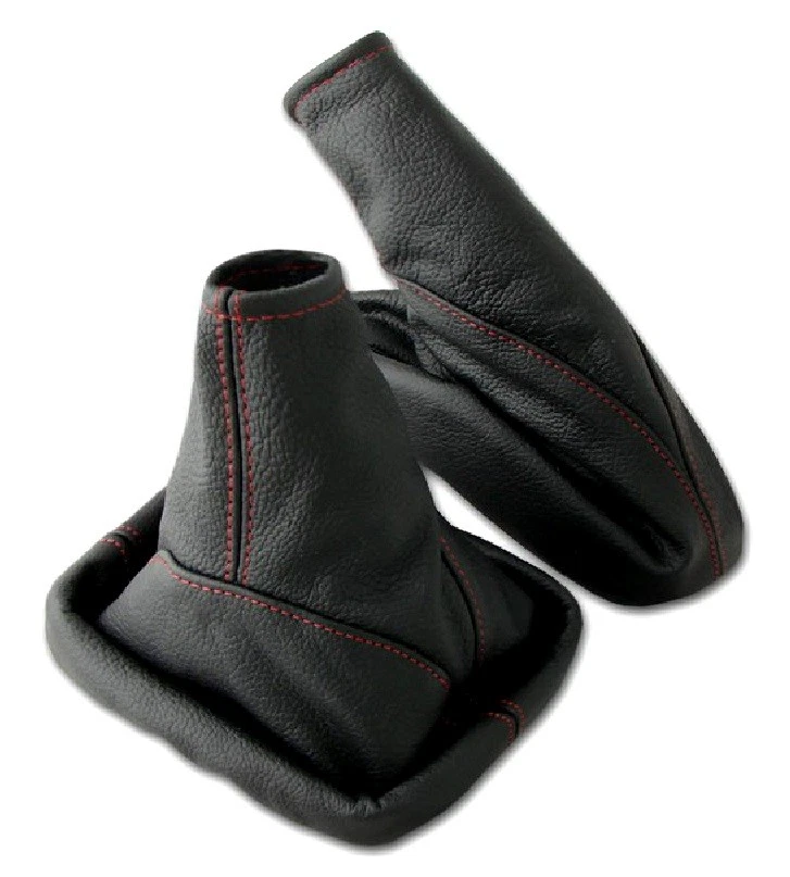 Cambios + Arranque Del Freno de Mano Opel Astra G 100% Cuero Natural Negro - Imagen 1 de 1