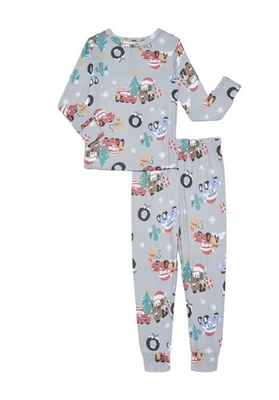 Juego de 2 pijamas Cars Boys gris Navidad 5T nuevo con etiquetas Foto 1 de 4