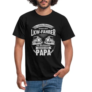 Papa LKW Fahrer Spruch Vater Trucker Vatertag Vatertagsgeschenk Männer T-Shirt - Bild 1 von 9
