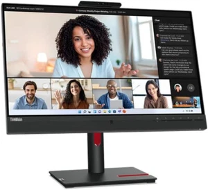 Lenovo ThinkVision T24mv-30 (60,5 cm) 23,8" moniteur IPS FullHD, caméra, haut-parleur - Photo 1/4
