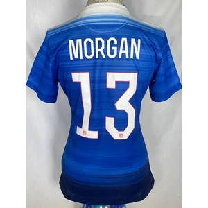 Alex Morgan #13 USWNT 2015 NIKE Blue Team USA Soccer Jersey Women's MEDIUM - Picture 1 of 15