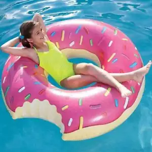 42" Donut Inflatable XXL Turbo Tube Swim Ring Doughnut Swimming Lilo Pool Fun - Picture 1 of 3