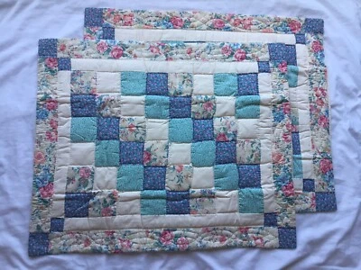 Nine Patch 全手工绗缝标准假装 2 件套 — 第 1/3 张图片