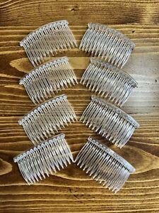Vintage Goody Hair Kant Slip Side Combs Clear Mom 8 total Retro