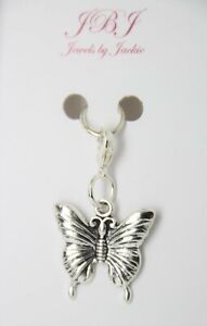 Butterfly Insect Charm Clip On Lobster Claw Clasp,  Side Slider Charms