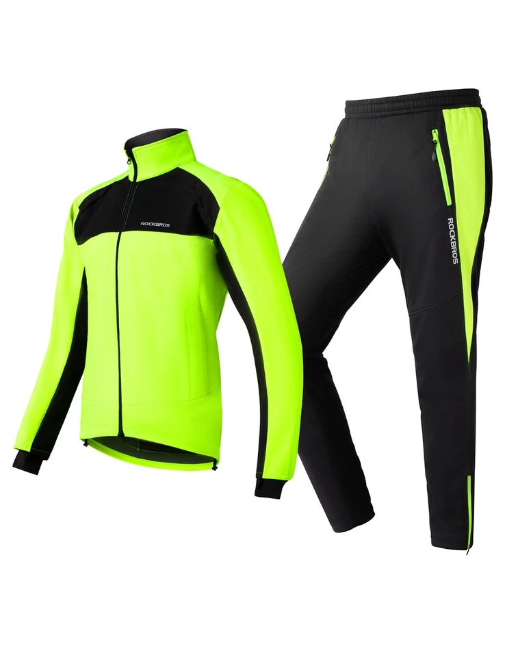 ROCKBROS Winter Fahrradjacke/Hose Herren Winddicht Thermo Sportset EU Gr. M-4XL - Bild 1 von 4