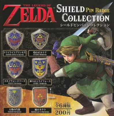 Legend Of Zelda Pin Badge Collection Shield Version (2016) New Japanese Import - Image 1 of 3