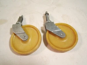 Paar 2 Hartplastik-Laufräder - 3 Zoll Durchmesser - Bild 1 von 6