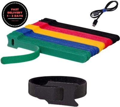 100 bridas reutilizables de 6 pulgadas para cables, organizadores de cables - Image 1 of 4