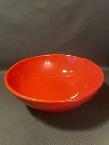 Vintage Italian Red Ceramic Large Speckled Black Bowl - Picture 1 of 7