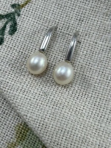 Honora 925 Silber und Perle Tropfen Haken Ohrringe - Bild 1 von 9