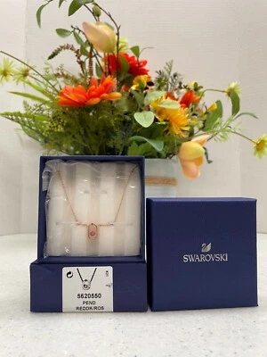 Swarovski Sparkling Dance pendant Round Oval shape, Red Rose gold-tone 5620550 - Image 1 of 4