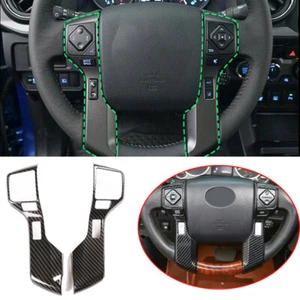 Carbon ABS Steering Wheel Trim For T@yota T@coma 2016-22 Tundr@ 14+ 4Runner 10+ - Picture 1 of 8