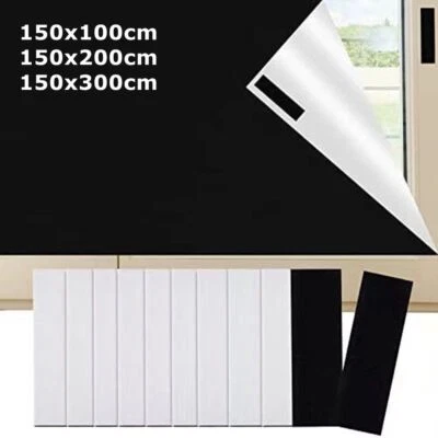 Portable Easy to Stick Blackout Blind Blinds Window Travel Bedroom 100 200 300cm - Image 1 of 4