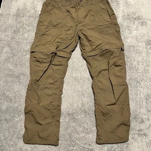 LL Bean Convertible Pants Mens XXL Ripstop Zip Off Hiking Gorpcore Brown  - Picture 1 of 12