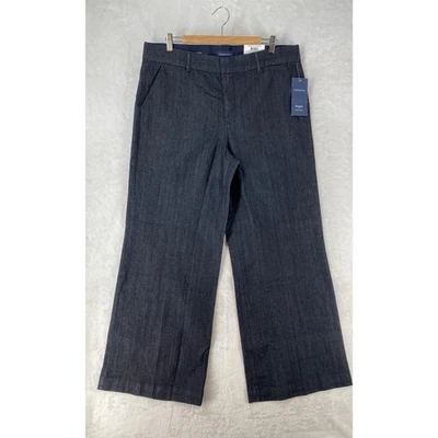 Charter Club Pants Women's 16 Midnight Blue Wide Leg Dress Trousers NEW $60 - Image 1 of 4