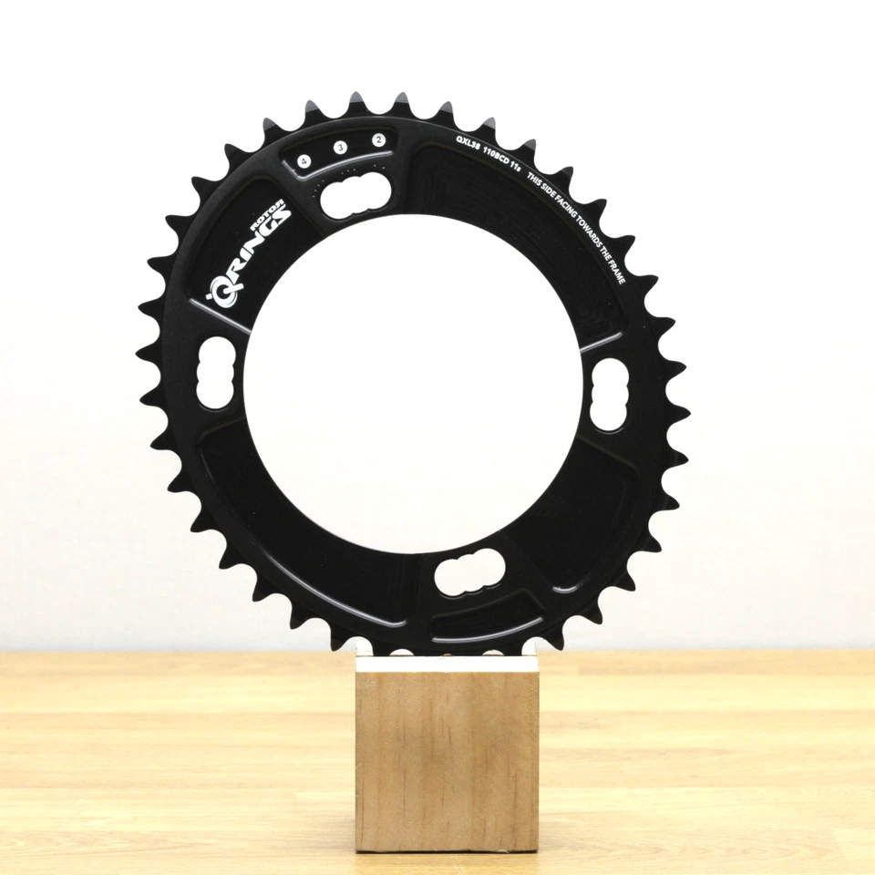 ROTOR QXL Ring - BCD 110x4- 38T - 11s - Inner Ring - Black - C01-017-23010-0 - Image 1 of 3