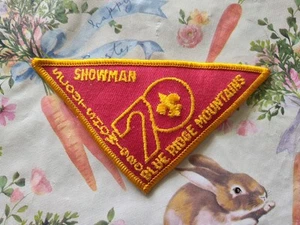 Blue Ridge Mountains collectible 1980 Scout Show SHOWMAN segment patch (gK) - Picture 1 of 2