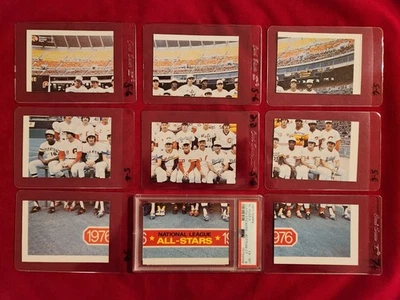 ⚾1977 Topps Cloth Stickers NL PUZZLE Complete Set i7 7 EX-EXMT / 1 NM+ / 1 PSA 6 - Image 1 of 4