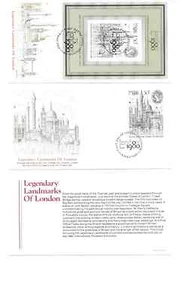 2 FDC 1980 LEGENDARY LANDARKS OF LONDON MISTS FROM THE FAMOUS RIVER THAMES 442 - Picture 1 of 1